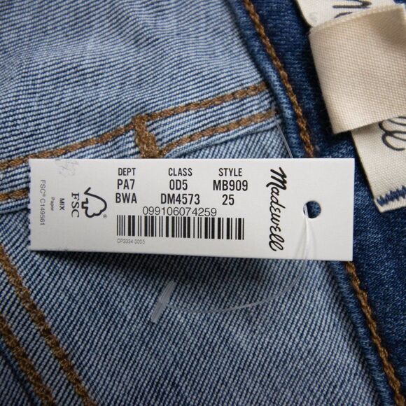 NEW Madewell 10" High-Rise Skinny Jeans in‎ Bradshaw Wash, size 25 - Picture 10 of 16